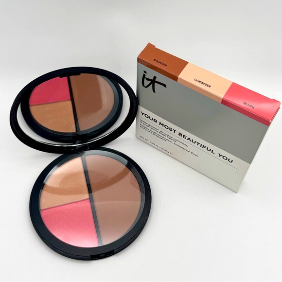 iT Cosmetics Your Most Beautiful You, Matte Bronzer, Luminizer and Blush Palette - Picture 1 of 3